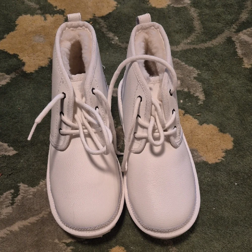 UGG Kids White Cozy Boots - Picture 1 of 7